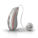 Hansaton Hörgerät 9 / Batterie / Silber / Rot Hansaton Sound XC Pro