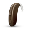 Oticon Hörgerät Nussbraun / Batterie Oticon Xceed 1